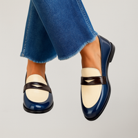 Two-Tone Stylish Flat Loafers