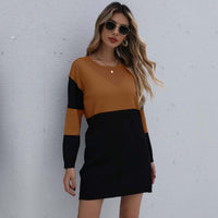Oprah | Colorblock Knitted Sweater Dress