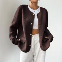 Barbara | Elegant Button Front Knit Cardigan