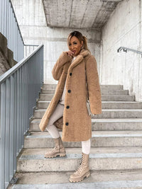 Beatrice | Camel Trench Coat with Notched Lapel