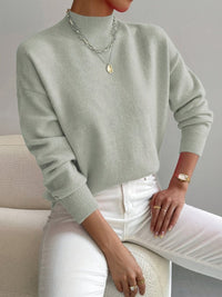 Elizabeth | Mock-Neck Knit Sweater with Relaxed Fit