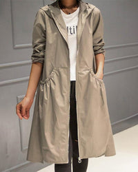 Marlene | Long Water-Resistant Hooded Coat