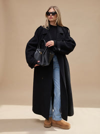 Marie | Double-Breasted Long Trench Coat for Women