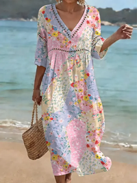 Floral Patchwork Maxi Dress