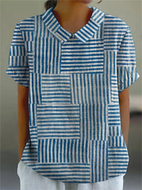 Amelia Chic Patchwork Women Shirt