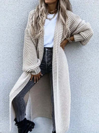 Deborah | Long Open Front Chunky Knit Cardigan