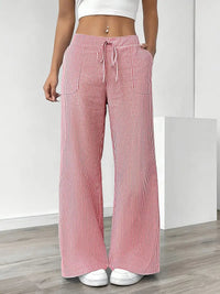 Casual Striped Relaxed Trousers