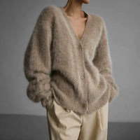 Elizabeth | Soft Oversized V Neck Knit Cardigan
