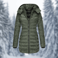 Catherine | Warm Mid-Length Hooded Puffer Jacket