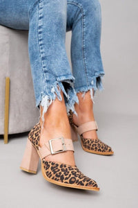 Bold Leopard Print Block Heels