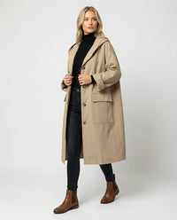 Juliette | Women's Long Waterproof Trench Coat with Hood