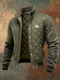 Sebastian | Quilted Bomber Jacket with Stand Collar