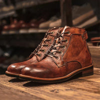 Theodore | Vintage Lace-Up Ankle Boots for Men