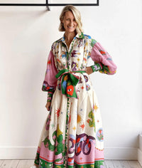 Italian Style Flowy Maxi Dress