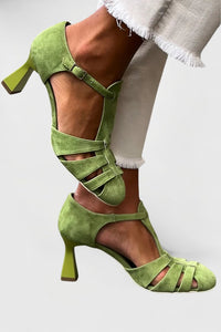 Vintage Buckle Strap Heels
