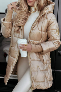 Quinn | Quilted Hooded Coat with Longline Fit