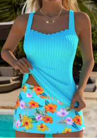 Maisy | Tankini set with paisley print and mid-rise waist Miami