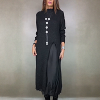 Alexandra | Women's Long Knit Dress with Slip