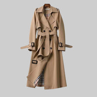 Genevieve | Women's Classic Double-Breasted Trench Coat
