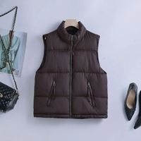 Camille | Women's Quilted Vest with Stand-Up Collar and Zipper