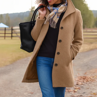 Elara | Elegant Women's Casual Coat with Button Closure