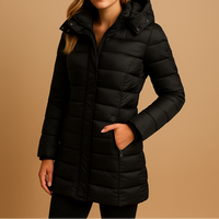 Elara | Women's Lightweight Puffer Jacket with Quilted Hood