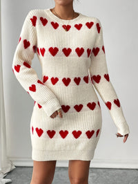 Mackenzie | Women's Heart Pattern Knitted Dress