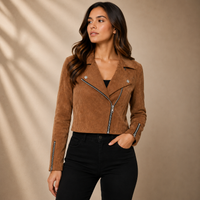 Dahlia | Women's Cropped Jacket with Classic Collar