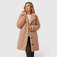 Mariah | Women's Oversized Longline Coat with Fur Collar