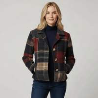 Elowen | Women's Classic Plaid Jacket with Tailored Collar