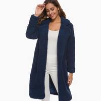 Isabella | Cozy Longline Faux Fur Coat with Hood and Open Front