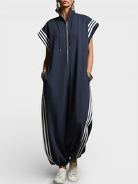 Aerodynamic Zip Neck Jumpsuit
