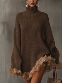 Winona | Cozy Oversized Ribbed Knit Mini Sweater Dress