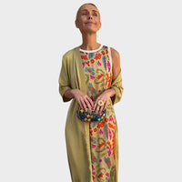 Elegant maxi dress with matching stole