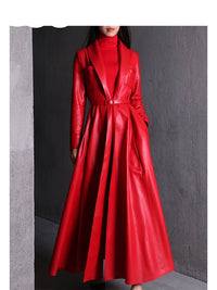 Quinn | Maxi Leather Trench Coat for Women