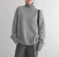 Nora | Women's Turtleneck Sweater with Relaxed Fit & Ribbed Cuffs