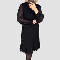 Marélle | Layered Polka Dot Midi Dress