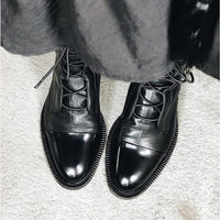 Charlotte | Women’s Vintage Lace-Up Ankle Boots with Chunky Heel