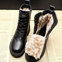 Willa | Black Winter Ankle Boots with Soft Lining