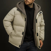 Abigail | Windproof Winter Jacket with Fleece Hood for Men