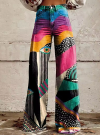 Talia Flared Boho Chic Trousers