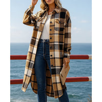 Rachel | Women's Longline Checked Coat