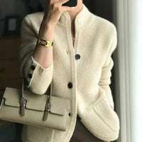Cynthia | Elegant Button Front Chunky Knit Cardigan
