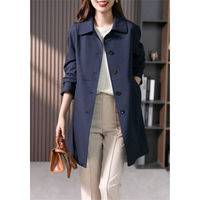 Rihanna | Women's Tailored Mid-Thigh Trench Coat